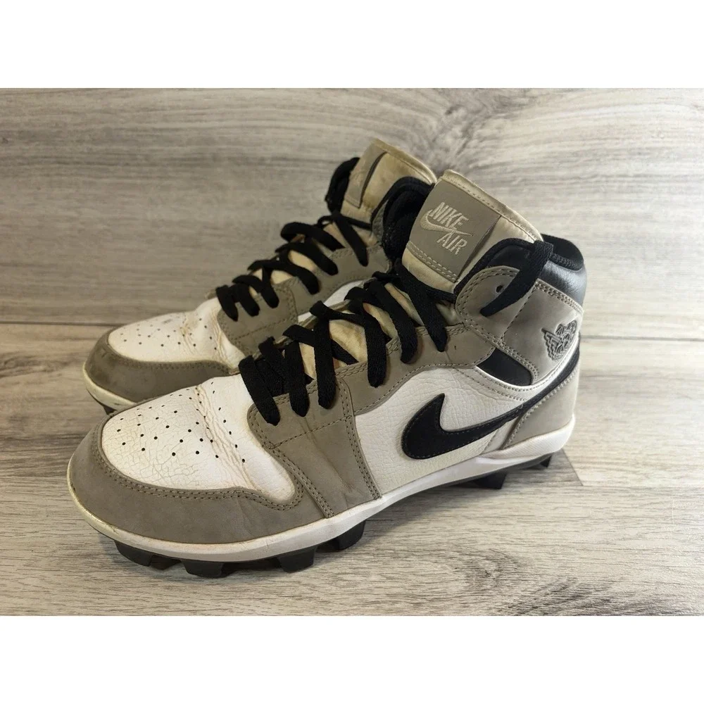 Nike Air Jordan 1 Mid MCS Cleats Men's Sneaker Size 8 Brown BlackAV5354-012